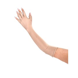 ManiGlovz - UPF 50+ UV Light Protective Fingerless Long Gloves | Gel Manicure Gloves and Anti UV Fingerless Gloves for Women | Can be Used as Sun Protection Gloves for Driving and Outdoors | Nude