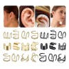 Aretes Savefree Ear Cuff 36pcs Sin Perforación Aleación Zinc Plateado