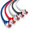 deleyCON 5x 0,5m CAT6 Patchkabel S/FTP PIMF Schirmung CAT-6 RJ45