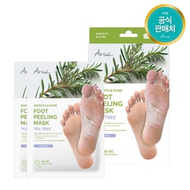 [Areal] Smooth & Pure Foot Peeling Mask Calming (Tea Tree) 2pcs, 34g, 1pc, 2pcs / [아리얼] 스무스 앤 퓨어 풋 필링 마스크 카밍(티트리)2개입, 34g, 1개, 2개입