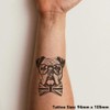 'Bulldog With Bow Tie' Temporary Tattoo - Water Resistant, Skin-Safe,