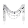 Silver Foil Layered Heart Garland Set - Party Decor -