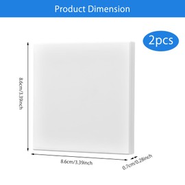 Weiß blindabdeckung Unterputz steckdose steckdosen abdeckung lochfrei steckdosenabdeckung für ungenutzte Steckdosen oder Schalter 2 Stück 8,6 X 8,6 cm