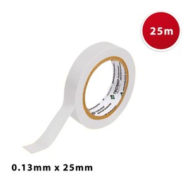 PVC Insulation Tape Thickness 0.13mm 25mm x 25m White