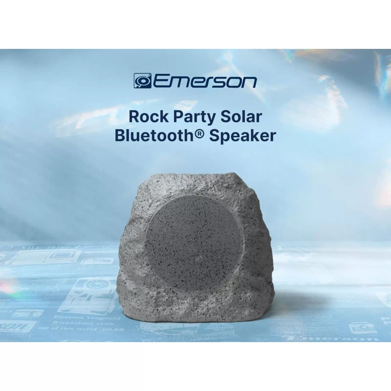 Emerson Rock Party Solar Bluetooth Speaker with Clear Sound to