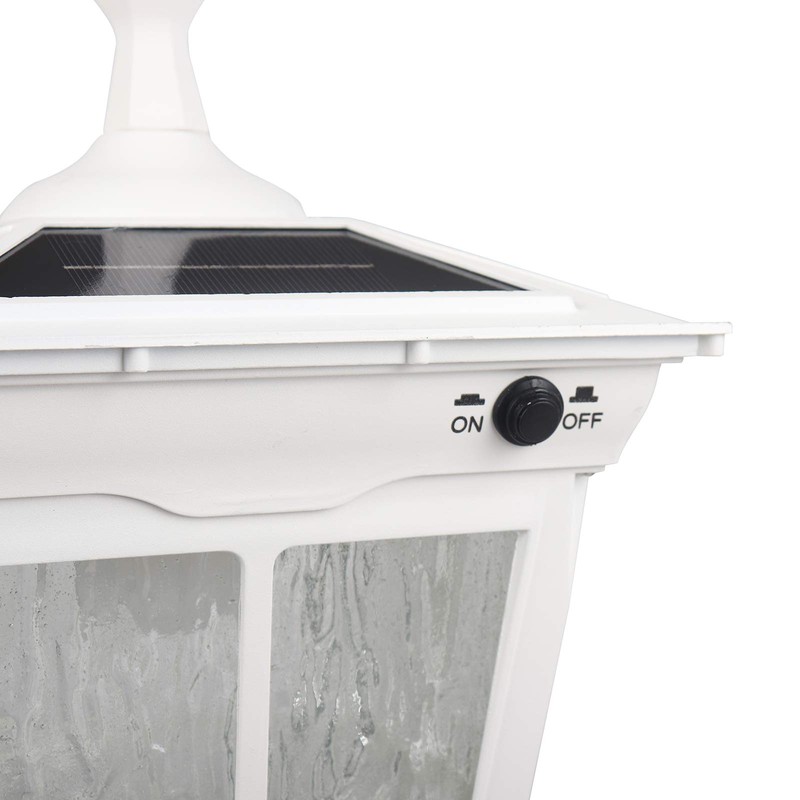 Kemeco ST4311AQ-W Solar Post Light Outdoor, Dusk to Dawn Bright