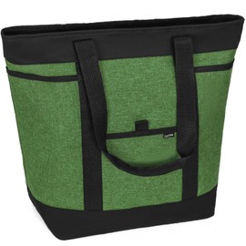 Insulated Cooler Bag Grocery Bags Large Freezer Shopping Cooler Tote for Travel Beach Food Delivery Bag for Cold/Hot Food with Zipper