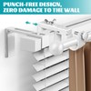 4 Pack Adjustable Curtain Rod Bracket Attachment for Outside Mounted