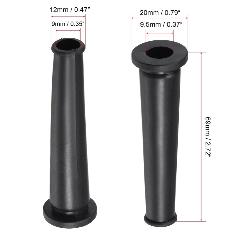 sourcing map Cord Boot Protector Cable Sleeve Hose Rubber 69mm