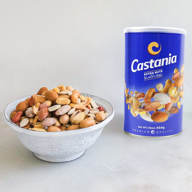 Castania BBQ Lebanese Mixed Nuts, Extra Mix with Pistachios, Almonds,