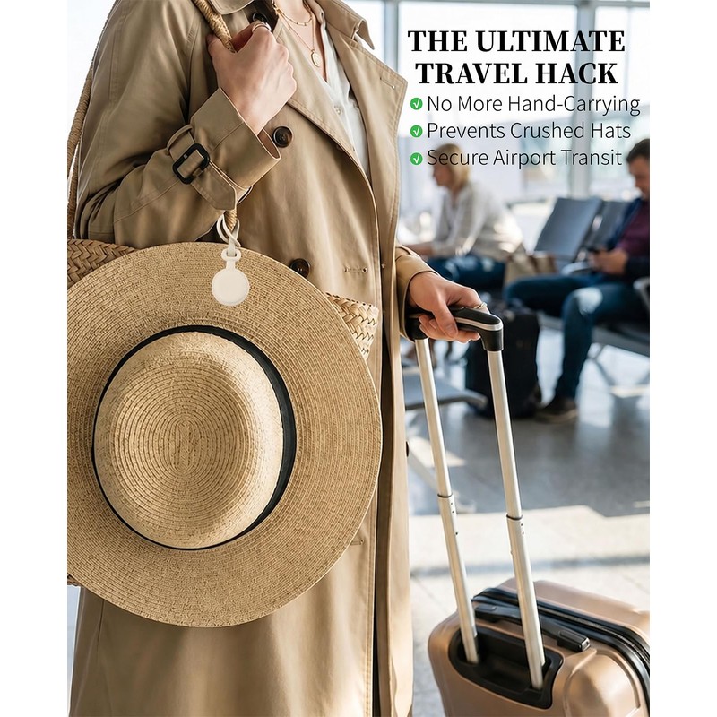 FAMULP 3-Pack Magnetic Hat Clips for Travel on Bag, Hands-Free