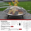Fire Pit Spark Screen,36 Inch Fire Pit Screen Cover Stainless