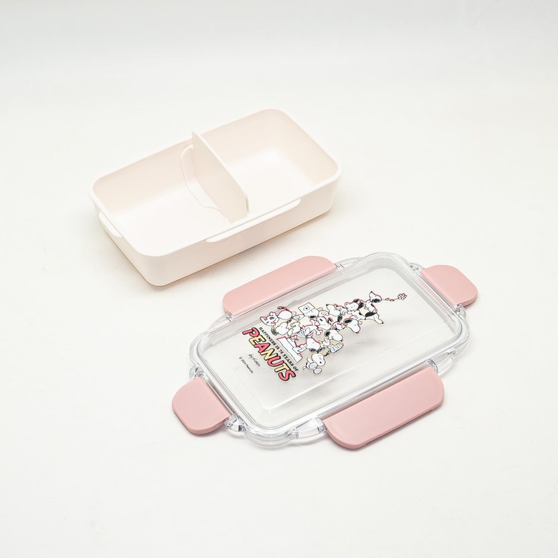 OSK Snoopy PCD-500 Lunch Box with Divider Pink Peanatus 75th