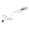 Black Cat U-float leader for catfish fishing, 200 cm, anti-tangle