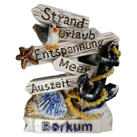 GCG 3390 Magnet Souvenir Borkum 7.5 x 6.5 x 1.8 cm Fridge Magnet Maritime Decoration