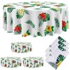 Oudain 3 Manteles Hawaianos Mantel Redondo de Flores Tropicales Luau