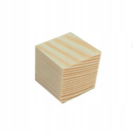Wooden World 5 x Wooden Dice with Simple Dice Dice Blank Plain Unlaint Wood Six Sided 20mm