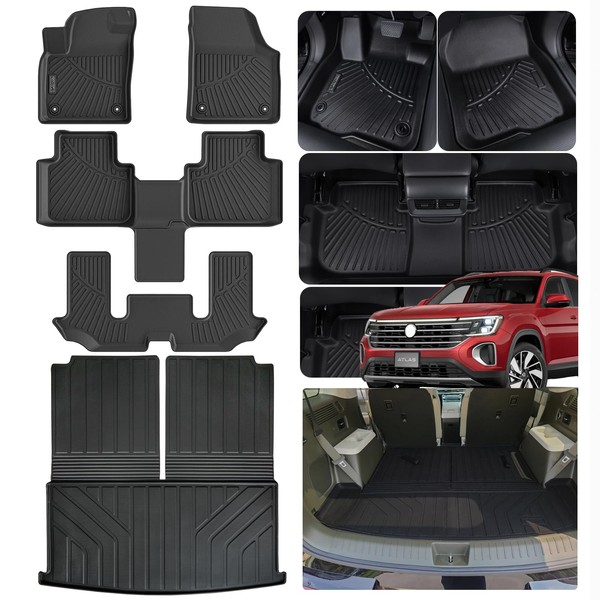 LJWAITO Floor Liners & Cargo Liners for 2018-2025 Volkswagen VW