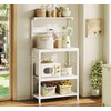 SUPERJARE Kitchen Bakers Rack with Power Outlet, Coffee Bar Table
