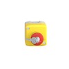 Schneider Electric Control station, plastic, yellow lid, 1 red mushroom