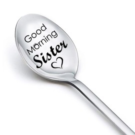 Sisters Birthday Gifts from Sister Tea Coffee Spoon Gift for Sister in Law Christmas Gifts for Big Little Sister Stocking Stuffers for Women Unbiological Sisters Gifts for Soul Sister Friendship Gifts