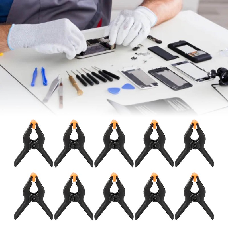 10Pcs Spring Clamp Plastic Clip Fixture Repair Fastening Tool Set