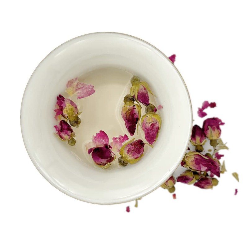 Greenlike Natural Dried Rosebud Flower Rose Bug tea 16oz Rose