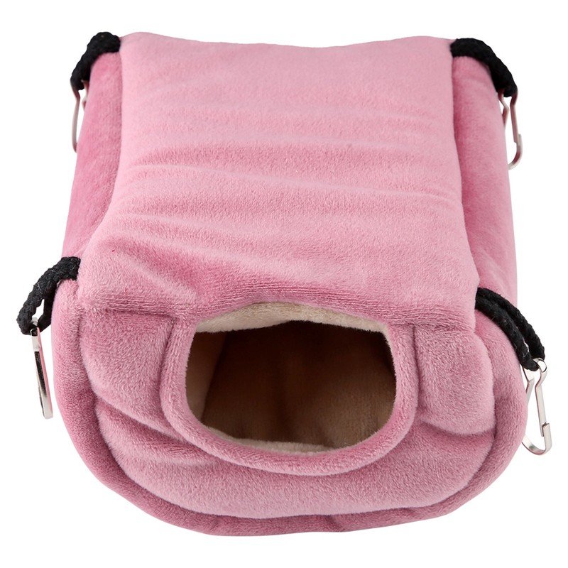 Windproof Warm Parrot Nest Plush Hammock Hanging Swing Bed Cave