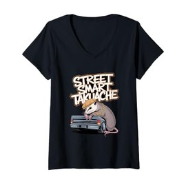 Womens Si Quema Cuh | Street Smart Takuache V-Neck T-Shirt