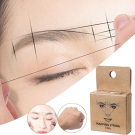 Brow Mapping String Tool - Pre-Inked Mapping String,Marker Thread for Brows, Eyebrow Ruler Auxiliary Drawing Thread, Positioning Mapping Thread