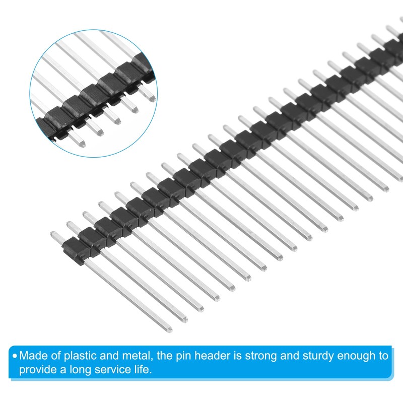 PATIKIL Pack of 10 DIP Pin Headers Single Row 40P