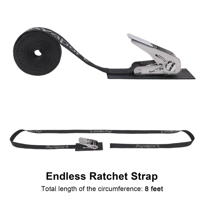 Ayaport Stainless Steel Ratchet Tie Down Straps Endless 8' Heavy