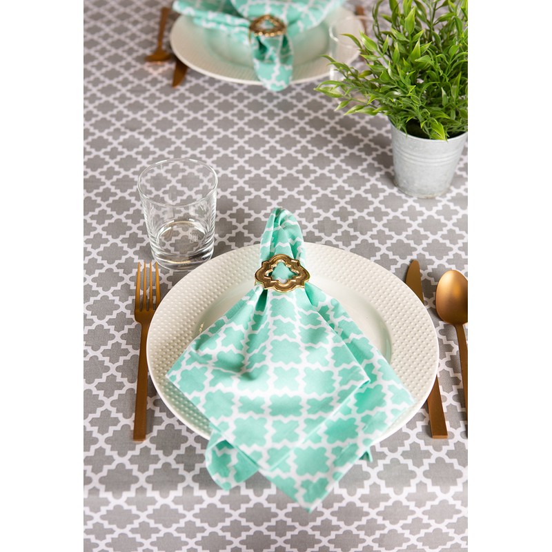 DII Lattice Tabletop Collection, Tableccloth, 60x84, Gray