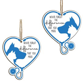 MEDROC Vet Tech Christmas Ornament - 3" Wooden, Veterinary Thank You Gifts for Women Men, Vet Tech Week Gift for Veterinarian Assistant Nurse Technician Vet Staffs, Animals Care Appreciation Present