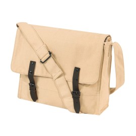 Rothco Vintage Military Style Medic Bag - Khaki, Black, Brown, OD -  Adjustable Strap - Khaki