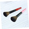 Baluue 2pcs Professional Wooden Handle Makeup Brush Set Powder Blush