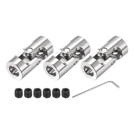 sourcing map Swivel Universal Joint Shaft Coupling 5 mm to 6 mm Inner Diameter L23 x D11 with Screws and Wrench for RC Model Pack of 3