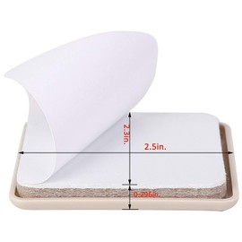 Ezprotekt 6,3 cm quadratisch Möbelgleiter Gleiter 16 Stück Möbel Bein selbstklebend Bodenschoner Teppich beweglichen Pads Movers