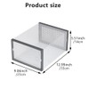 Ssiyiya Shoe Storage Box, 6pcs Clear Plastic Stackable Shoe Box