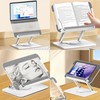 Acrylic Book Holder Stand, Adjustable Textbook Cookbook Laptop Stand, Portable