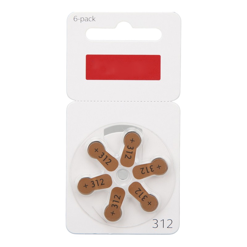 60pcs 312 Sound Aid Button Battery Long Lasting BTE Sound