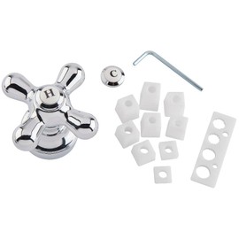 Moen Cross Faucet Handle, Silver, Knob