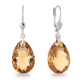 Schöner-SD 925 Silver Drop Earrings Crystal, Silver