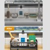 PengGengA Sink Organiser, Sink Organiser with Removable Brush Holder, Sink