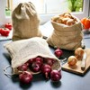 La Cordeline 3 Natural Jute Bags for Storing Vegetables, Potatoes