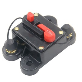 ZOOKOTO 12V-24V DC Circuit Breaker 100A, Trolling Motor Auto Car Marine Boat Bike Stereo Audio Inline Fuse Inverter with Manual Reset with Waterproof Cover