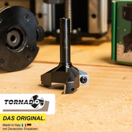 Tornado Fraiser Face Cutter 12 mm Shank for Wood Diameter 60 mm with 3 Interchangeable Carbide Blades Coated 12 x 12 mm Cutter for Router (D = 60 I = 12 S = 12)