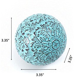 YiLifebes Metal Ball Table Decor Table Decoration Ball Distressed Iron Decorative Sphere Tabletop Decorations for Living Room