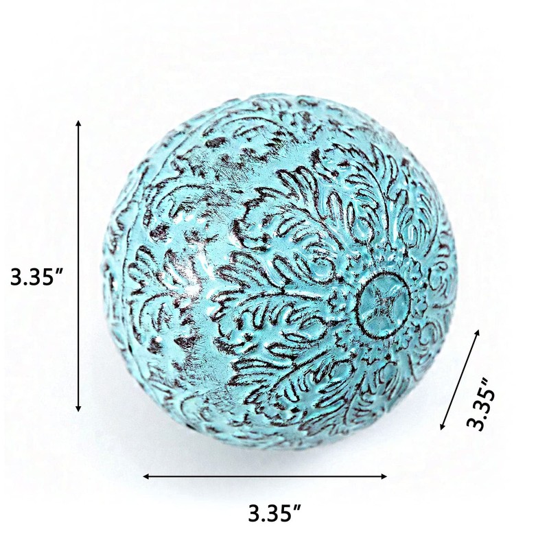 YiLifebes Metal Ball Table Decor Table Decoration Ball Distressed Iron