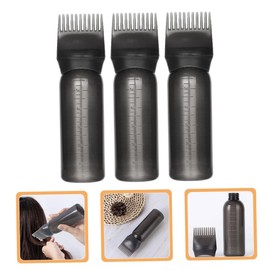 BIUDECO 3 Pcs Dry Cleaning Bottle Dye Bottle Hair Oil Root Applicator Hair Oil Scalp Applicator Hair Dyeing Bottle Brush Bottles Root Applicator Bottle for Hair Coloring Rinse Bottle Scale